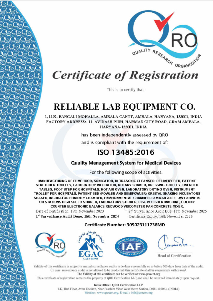 RELIABLE LAB EQUIPMENT CO2